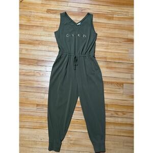 Calvin Klein | Camo Tank Jumpsuit with Sparkle Logo | Size XL